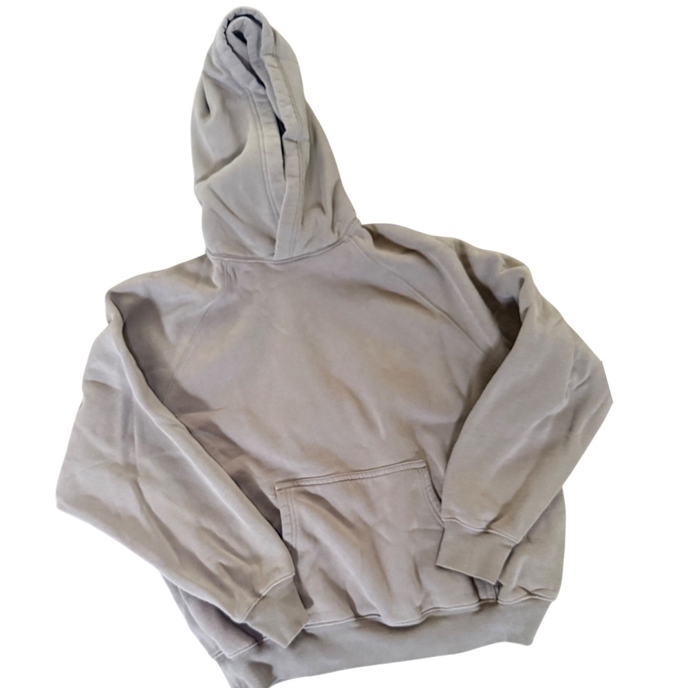 Aritzia Tna Cozy Fleece Mega Raglan Hoodie Taupe Brown XS Oversized Sweatshirt